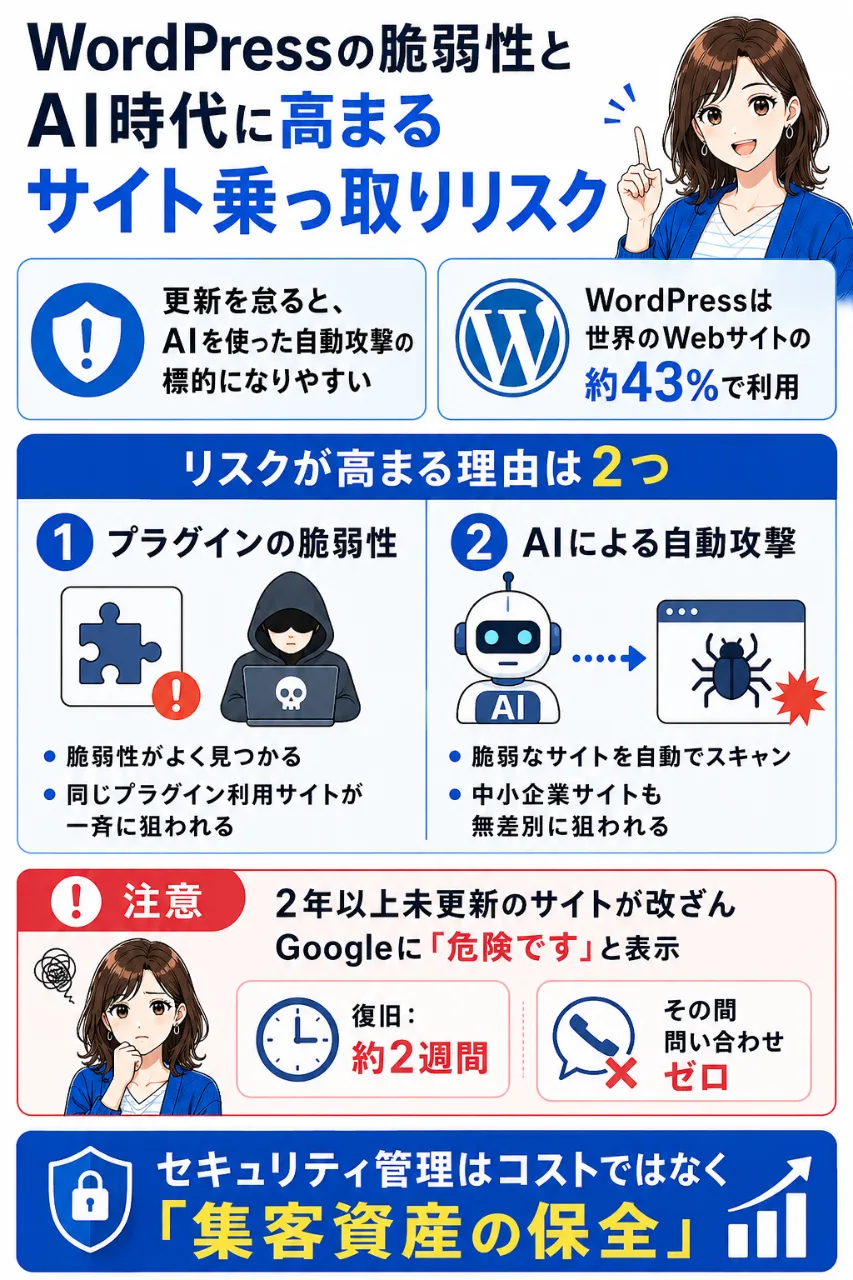 WordPressの脆弱性とAI時代に高まるサイト乗っ取りリスク